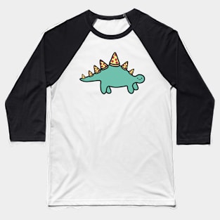 Pepperoni pizza dinosaur cute stegosaurus doodle Baseball T-Shirt